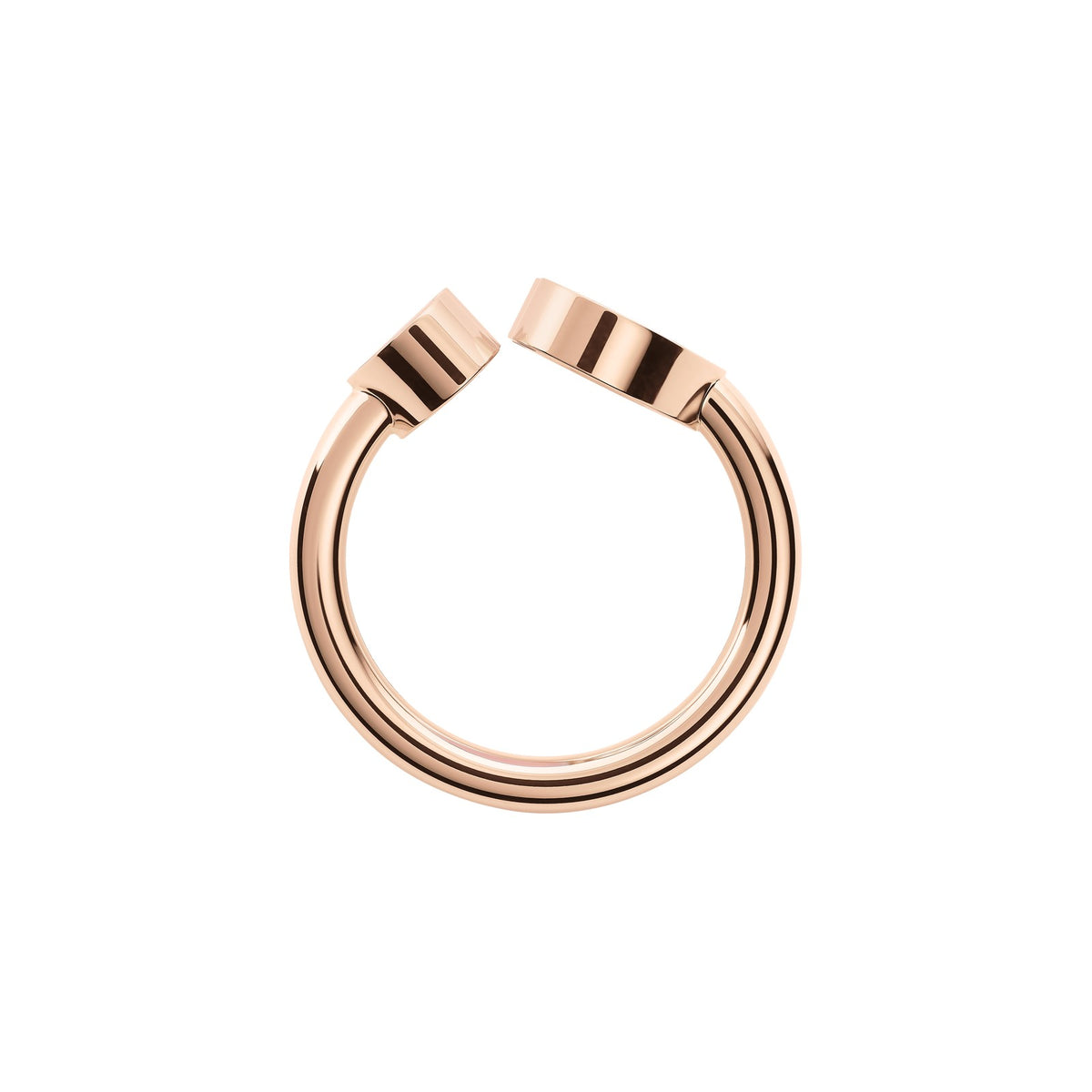 Chopard Happy Hearts ring in 18k ethical rose gold with diamonds and opals, view 3