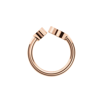 Chopard Happy Hearts ring in 18k ethical rose gold with diamonds and opals, view 3