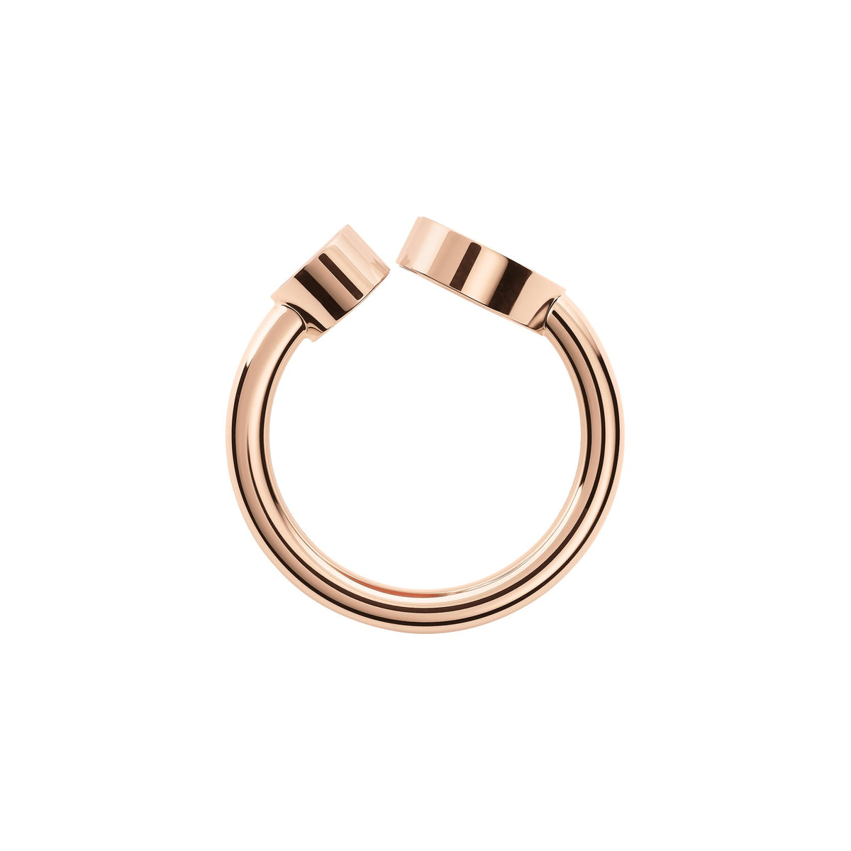 Chopard Happy Hearts ring in 18k ethical rose gold with diamonds and carnelian, view 3