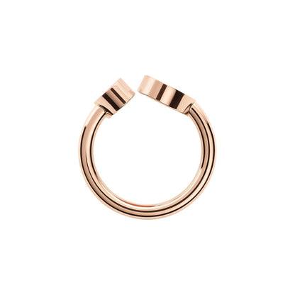 Chopard Happy Hearts ring in 18k ethical rose gold with diamonds and carnelian, view 3
