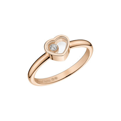 Chopard Happy Hearts ring in 18k ethical rose gold with diamonds