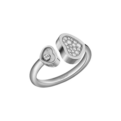 Chopard Happy Hearts ring in 18k ethical white gold