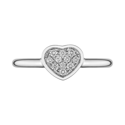 Chopard Happy Hearts ring in 18k ethical white gold with diamonds, view 2