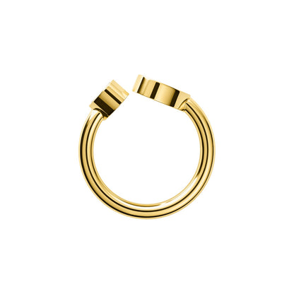 Chopard Happy Hearts ring in 18k ethical yellow gold, view 3