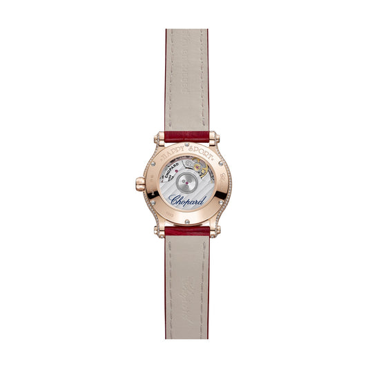 Chopard Happy Sport watch in 18k ethical rose gold, view 2