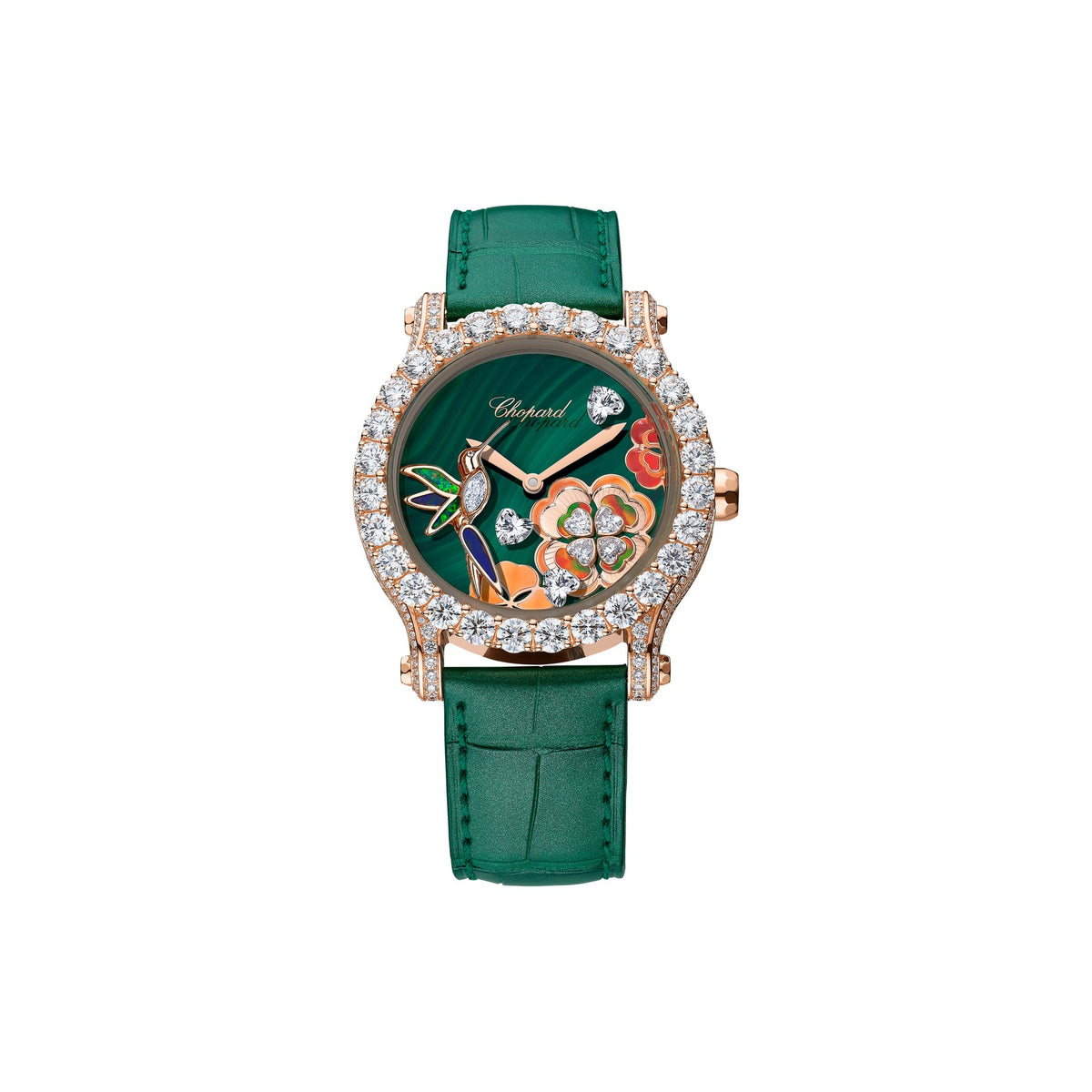 Chopard Happy Sport watch in 18k ethical rose gold with diamonds