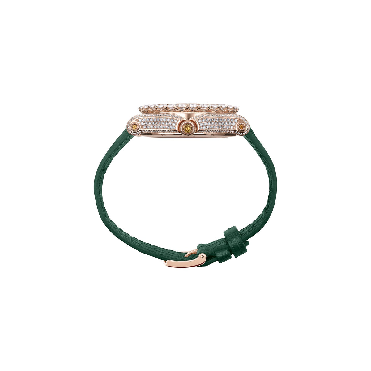 Chopard Happy Sport watch in 18k ethical rose gold with diamonds, view 3
