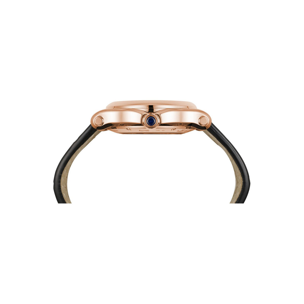 Chopard Happy Sport watch in 18k ethical rose gold with moving diamonds and sapphires, view 3