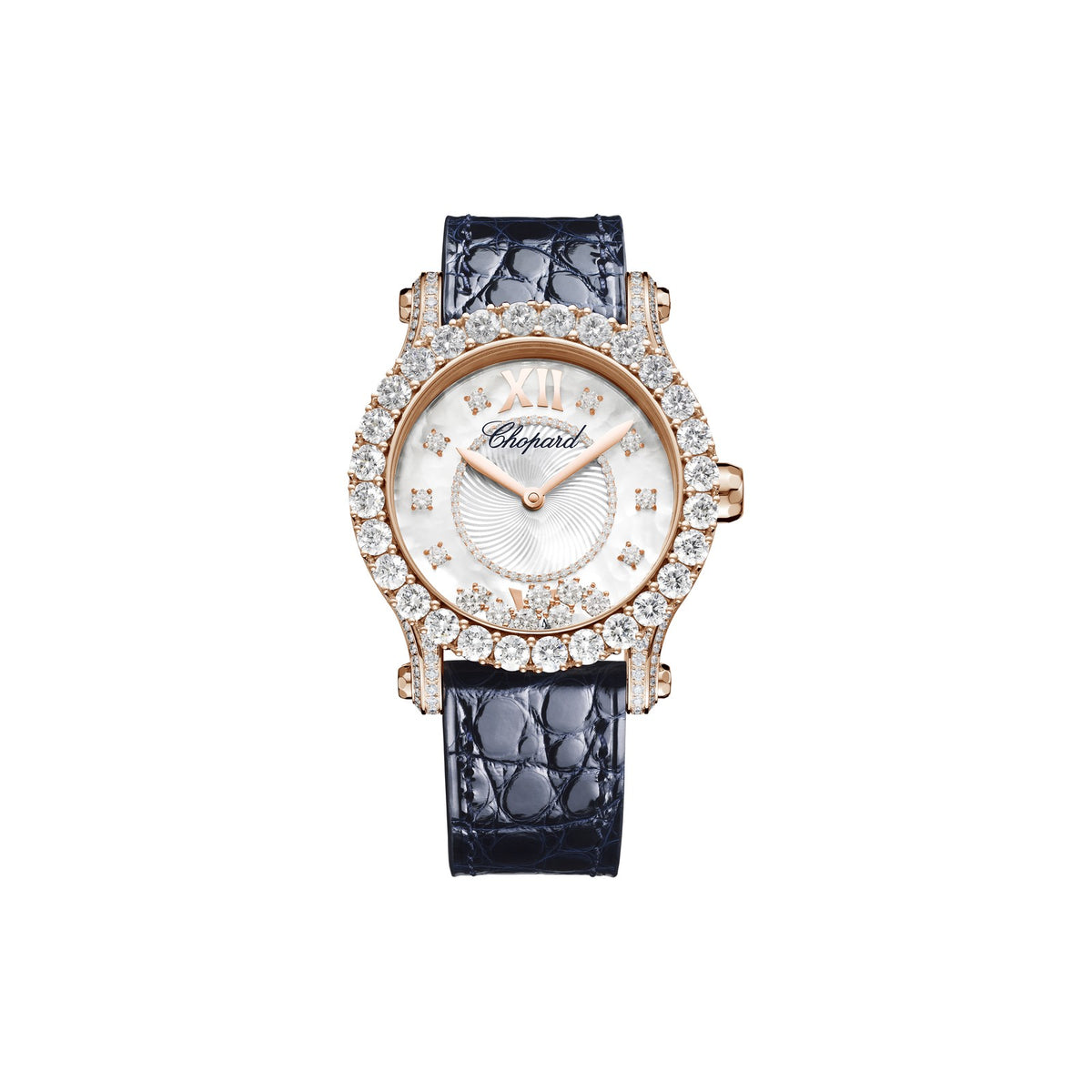Chopard Happy Sport watch in 18k ethical rose gold with diamonds