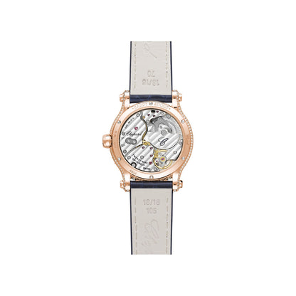 Chopard Happy Sport watch in 18k ethical rose gold with diamonds, view 2