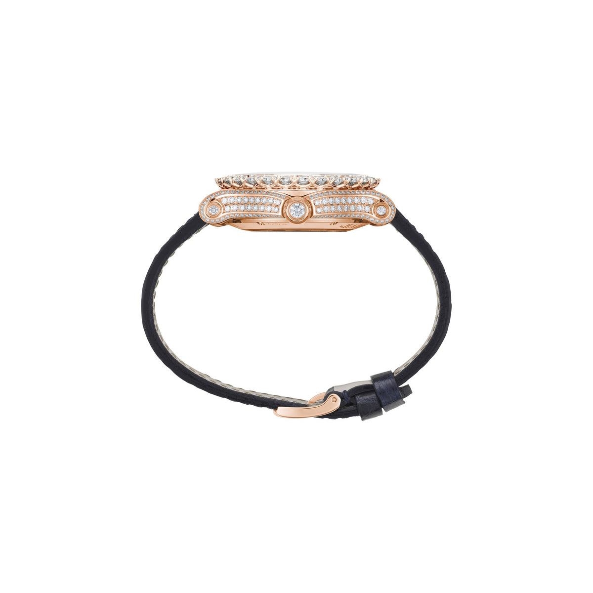 Chopard Happy Sport watch in 18k ethical rose gold with diamonds, view 3