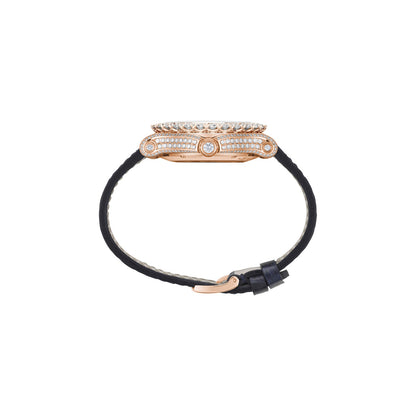 Chopard Happy Sport watch in 18k ethical rose gold with diamonds, view 3