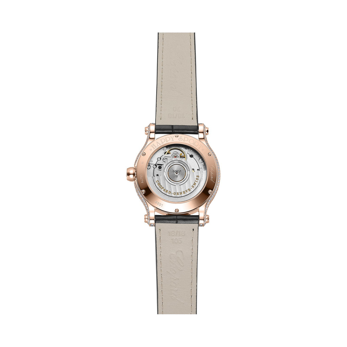 Chopard Happy Sport watch in 18k ethical rose gold, view 2