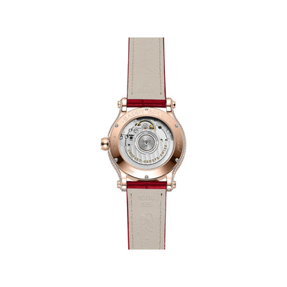 Chopard Happy Sport watch in 18k ethical rose gold, view 2