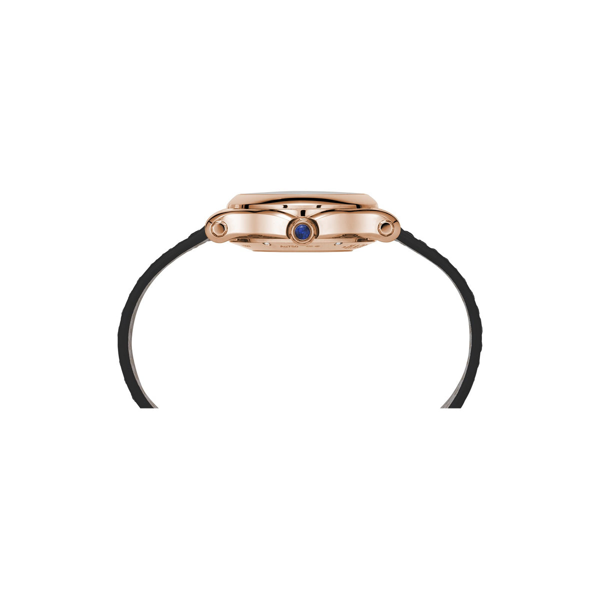 Chopard Happy Sport watch in 18k ethical rose gold with moving diamonds and sapphires, view 3