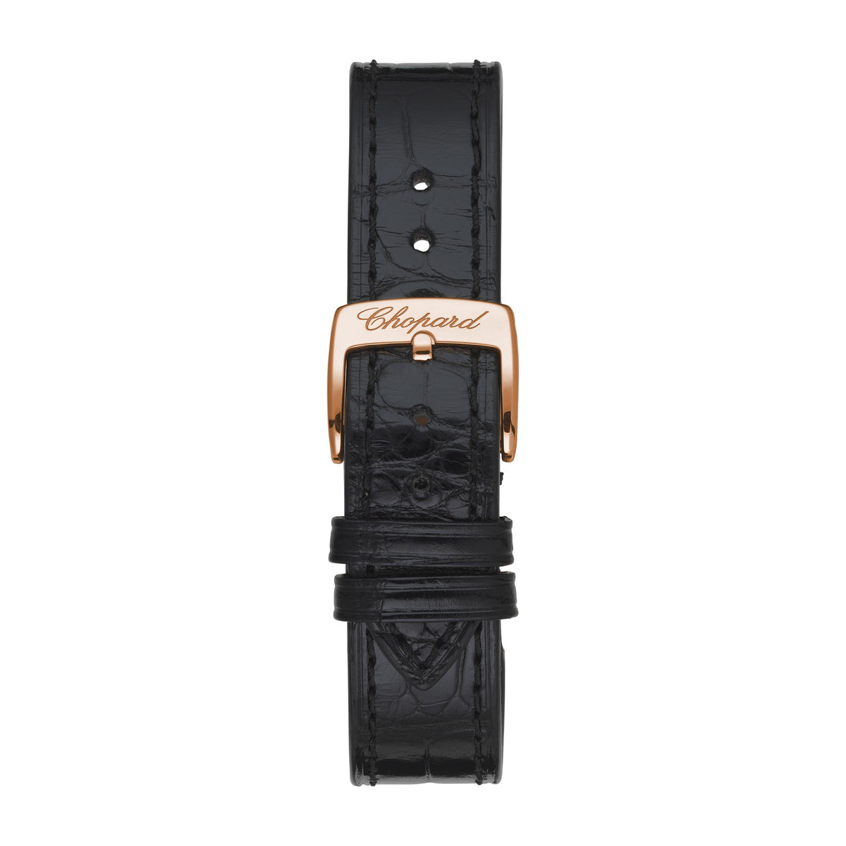 Chopard Happy Sport watch in 18k ethical rose gold with moving diamonds and sapphires, view 4