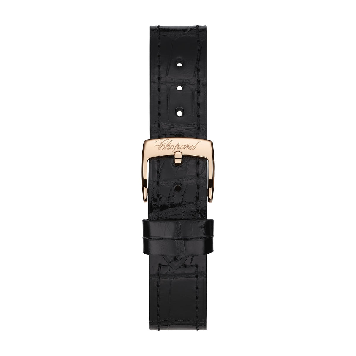 Chopard Happy Sport watch in 18k ethical rose gold with moving diamonds and sapphires, view 4