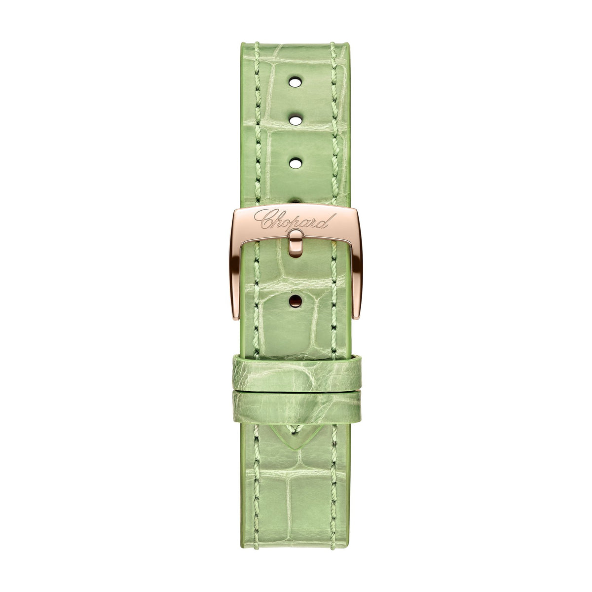Chopard Happy Sport watch in 18k ethical rose gold with moving diamonds and sapphires, view 4