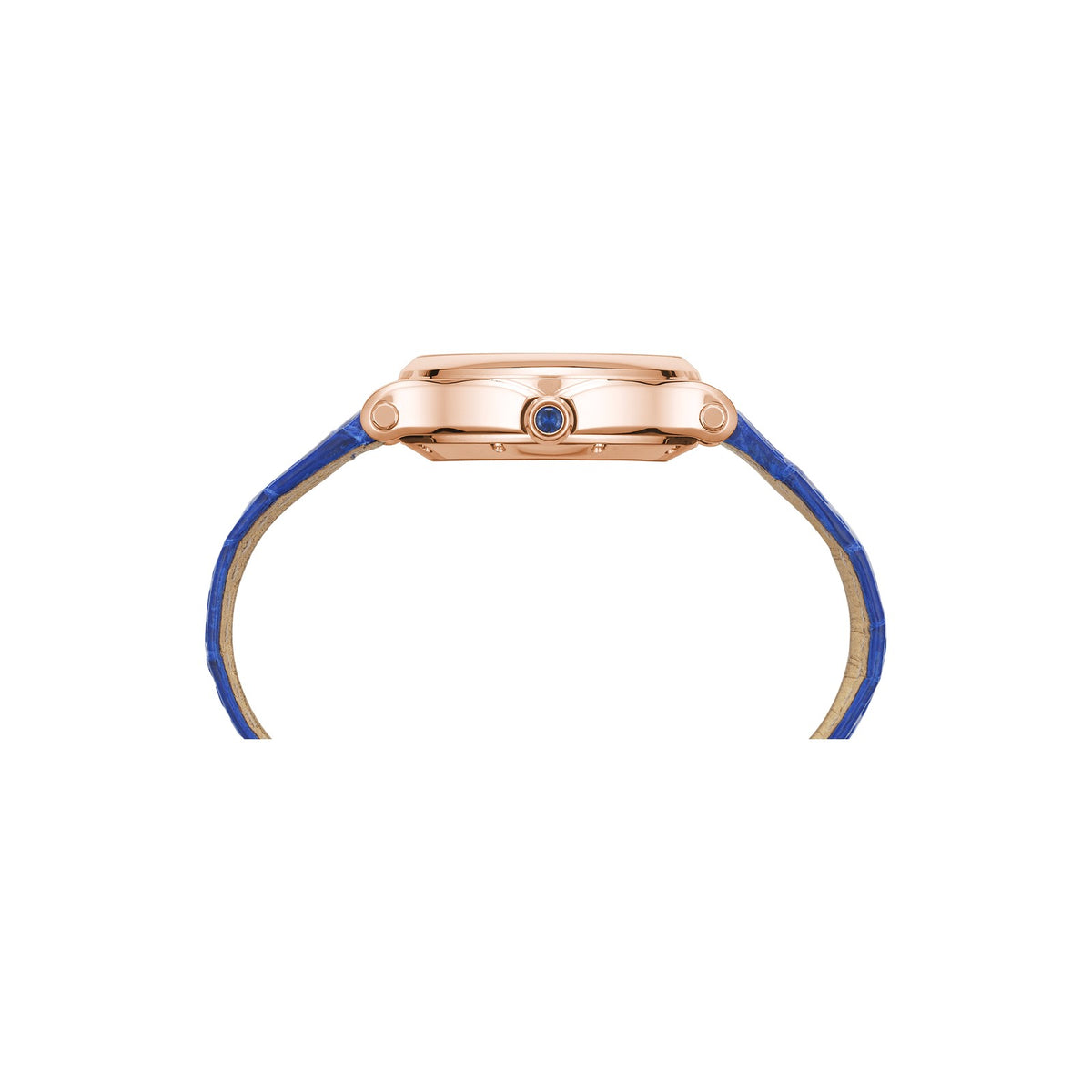 Chopard Happy Sport watch in 18k ethical rose gold with moving diamonds and sapphires, view 3