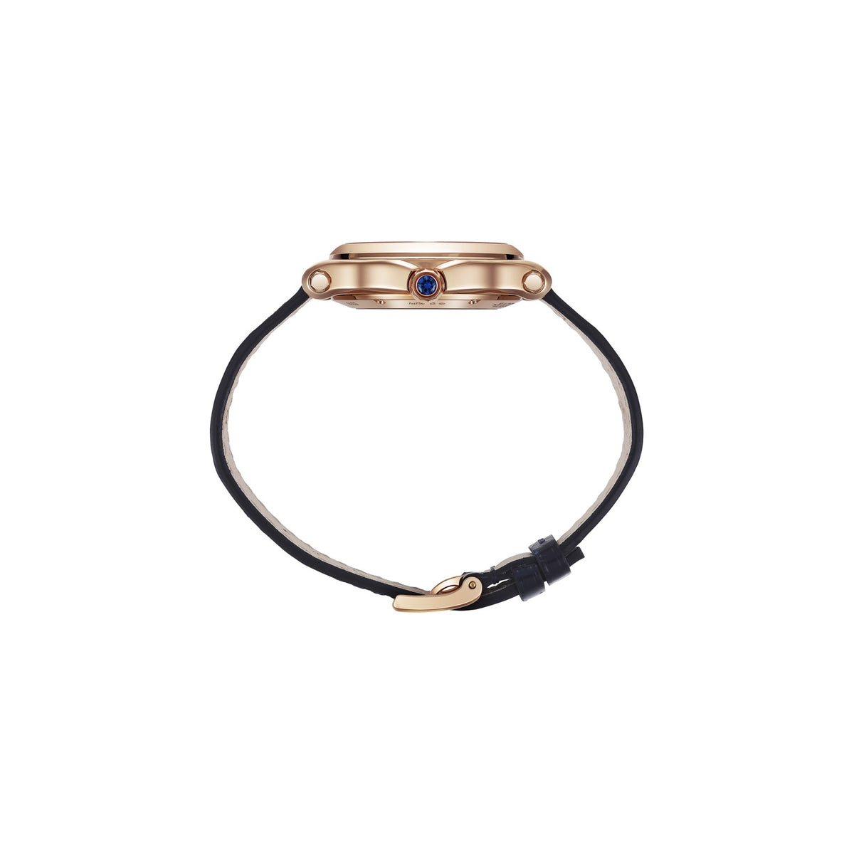 Chopard Happy Sport watch in 18k ethical rose gold with moving diamonds, view 3