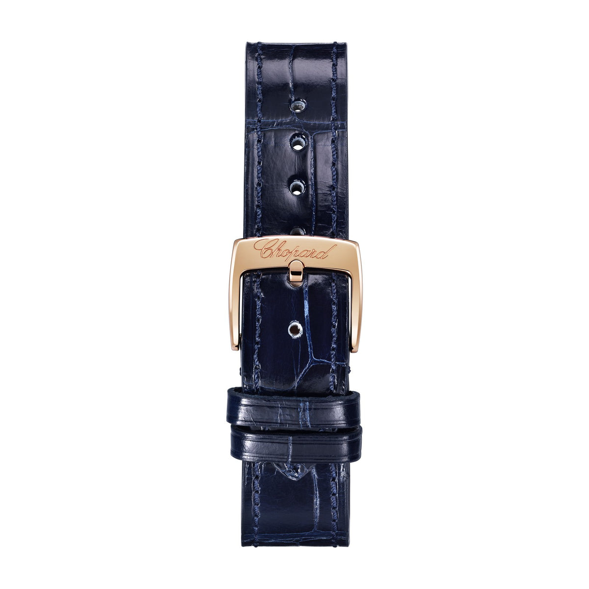 Chopard Happy Sport watch in 18k ethical rose gold with moving diamonds and sapphires, view 4