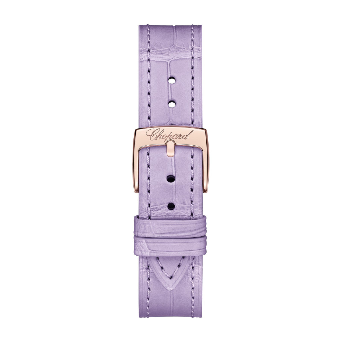 Chopard Happy Sport watch in 18k ethical rose gold with moving diamonds and amethysts, view 4