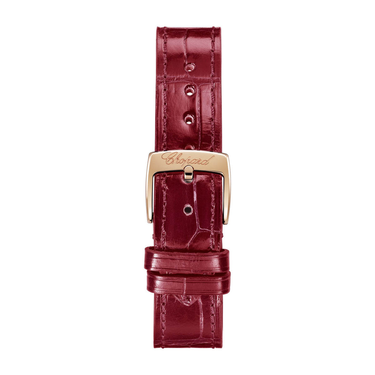 Chopard Happy Sport watch in 18k ethical rose gold with moving diamonds and rubies, view 4