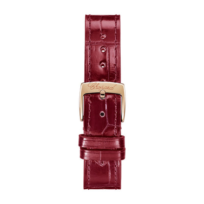 Chopard Happy Sport watch in 18k ethical rose gold with moving diamonds and rubies, view 4