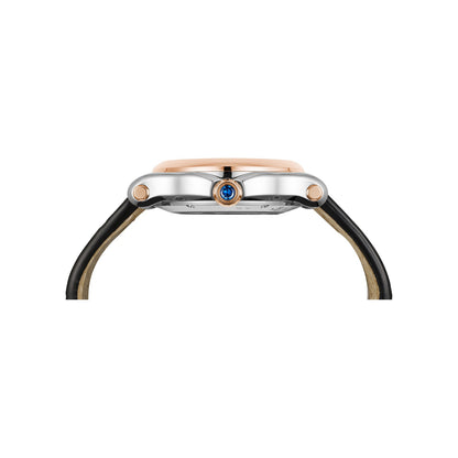 Chopard Happy Sport watch in 18k ethical rose gold and stainless steel with moving diamonds, view 3