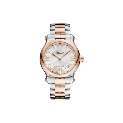 Chopard Happy Sport watch in 18k ethical rose gold and stainless steel