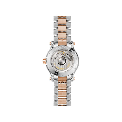 Chopard Happy Sport watch in 18k ethical rose gold and stainless steel, view 2