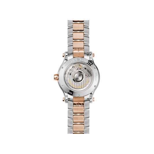 Chopard Happy Sport watch in 18k ethical rose gold and stainless steel, view 2