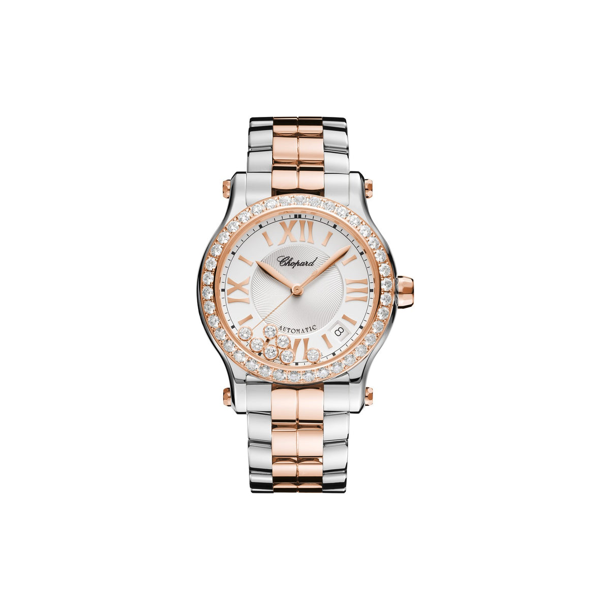 Chopard Happy Sport watch in 18k ethical rose gold and stainless steel