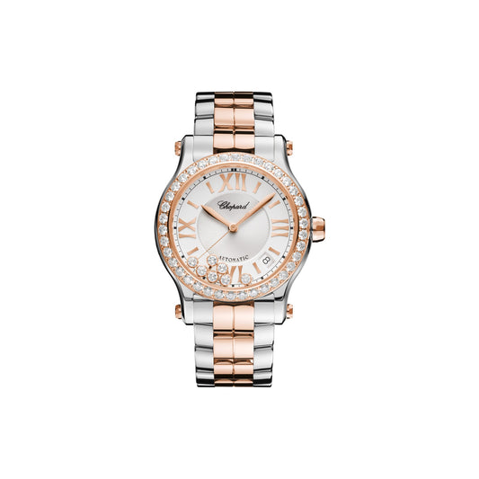 Chopard Happy Sport watch in 18k ethical rose gold and stainless steel