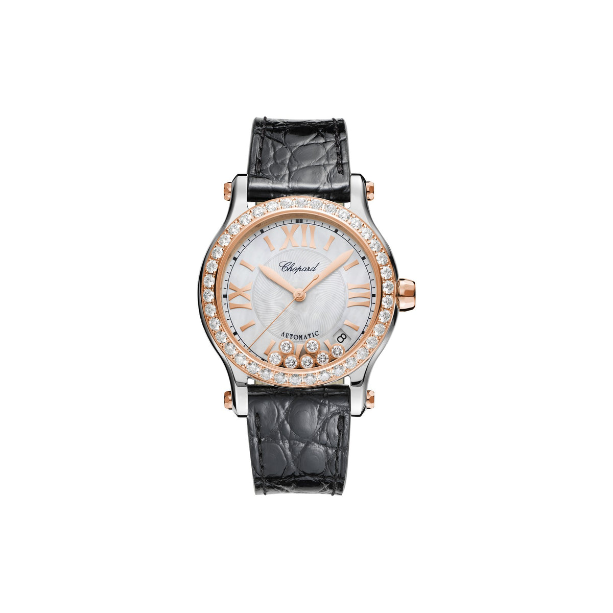 Chopard Happy Sport watch in 18k ethical rose gold and stainless steel