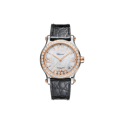 Chopard Happy Sport watch in 18k ethical rose gold and stainless steel