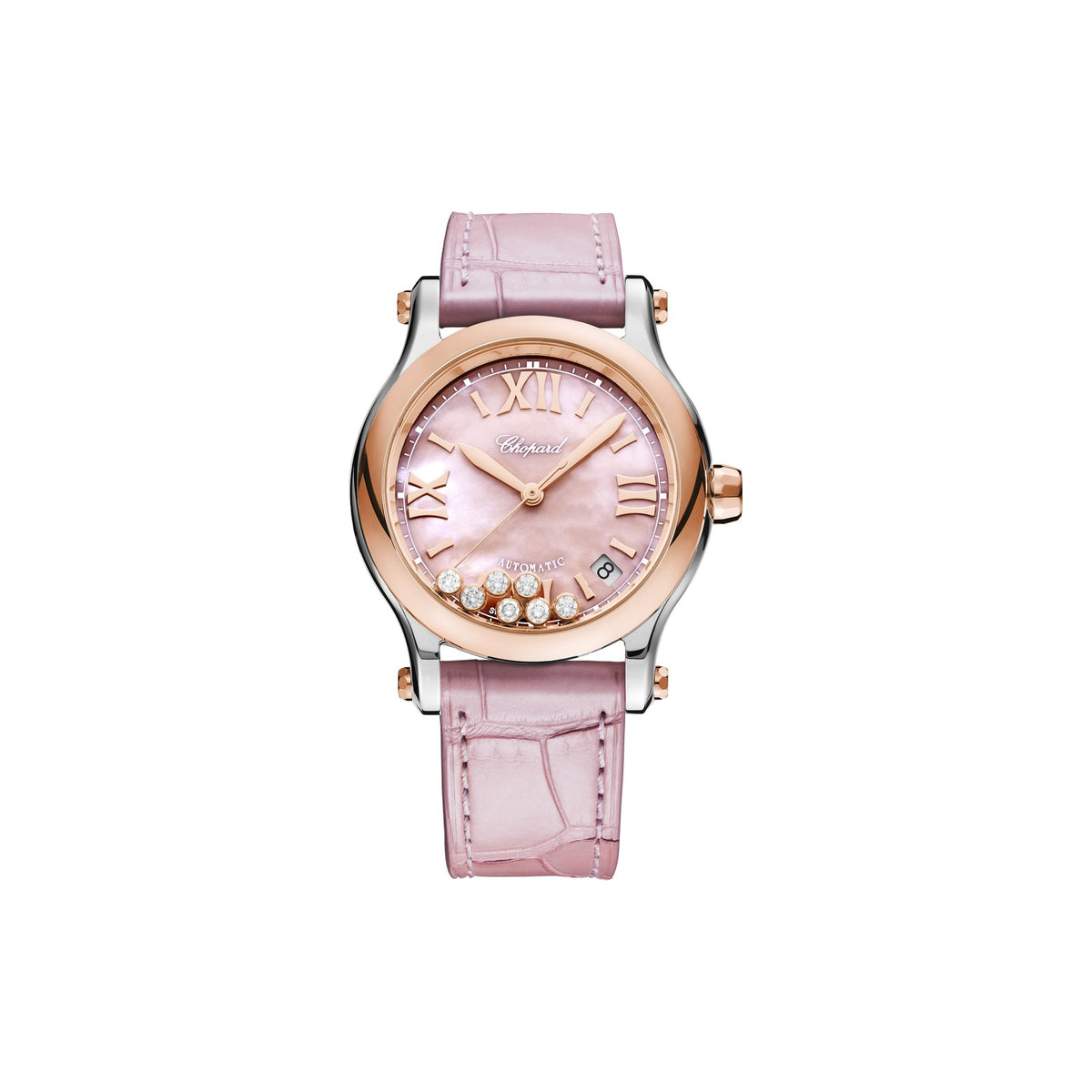 Chopard Happy Sport watch in 18k ethical rose gold and stainless steel