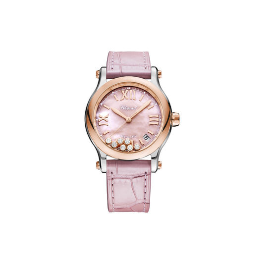 Chopard Happy Sport watch in 18k ethical rose gold and stainless steel