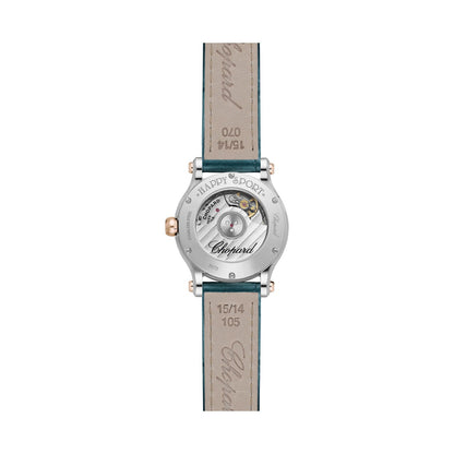 Chopard Happy Sport watch in 18k ethical rose gold and stainless steel, view 2