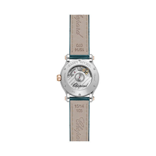 Chopard Happy Sport watch in 18k ethical rose gold and stainless steel, view 2