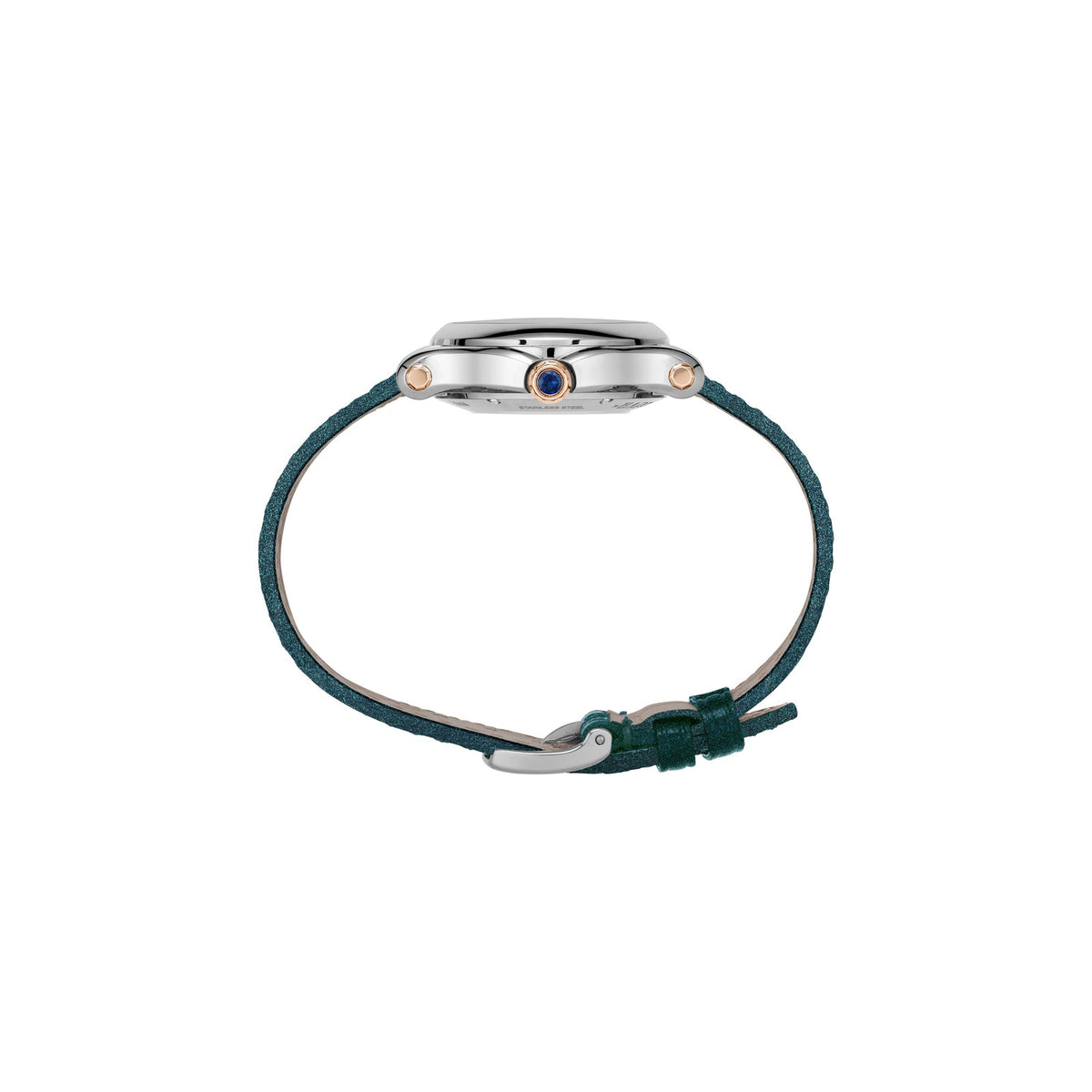 Chopard Happy Sport watch in 18k ethical rose gold and stainless steel, view 3