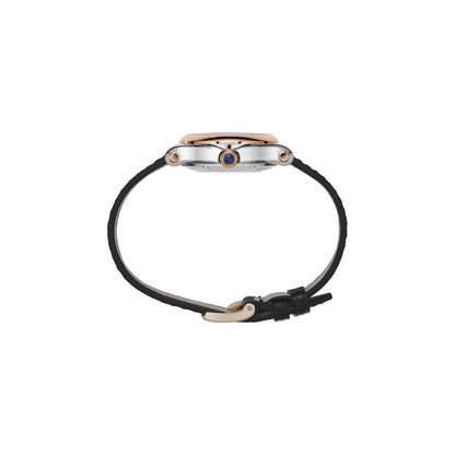 Chopard Happy Sport watch in 18k ethical rose gold and stainless steel with moving diamonds and sapphires, view 3