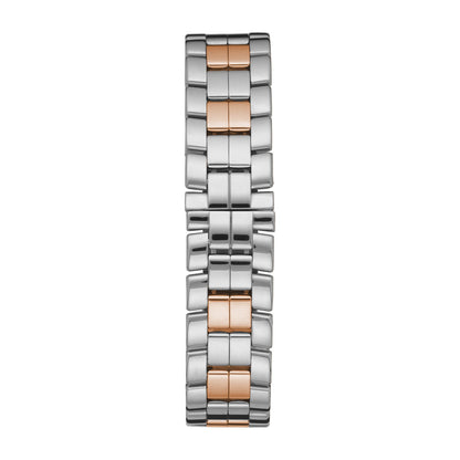 Chopard Happy Sport watch in 18k ethical rose gold and stainless steel with moving diamonds and sapphires, view 4