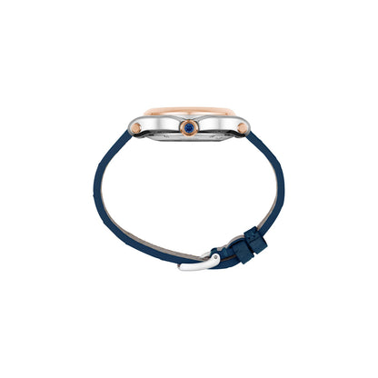 Chopard Happy Sport watch in 18k ethical rose gold and stainless steel with moving diamonds and sapphires, view 3
