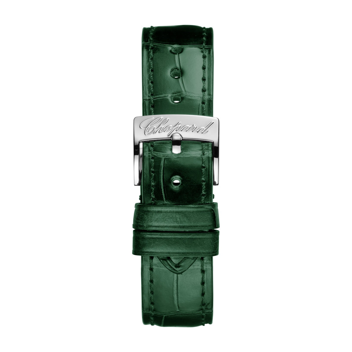 Chopard Happy Sport watch in 18k ethical rose gold and stainless steel with moving diamonds and sapphires, view 4