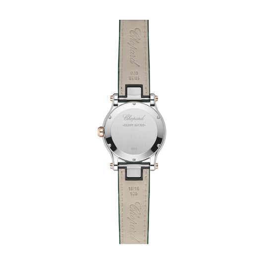 Chopard Happy Sport watch in 18k ethical rose gold and stainless steel with diamonds, view 2