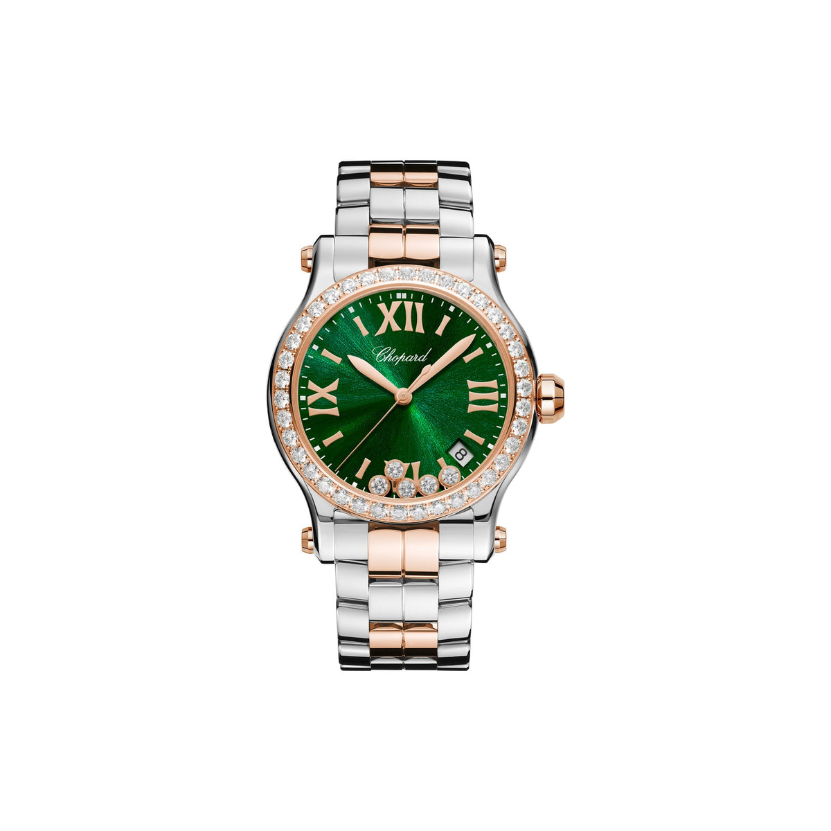 Chopard Happy Sport watch in 18k ethical rose gold and stainless steel