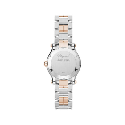 Chopard Happy Sport watch in 18k ethical rose gold and stainless steel, view 2
