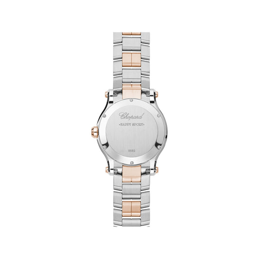 Chopard Happy Sport watch in 18k ethical rose gold and stainless steel, view 2