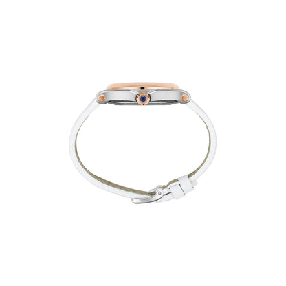Chopard Happy Sport watch in 18k ethical rose gold and stainless steel with moving diamonds, sapphires and mother of pearl, view 3